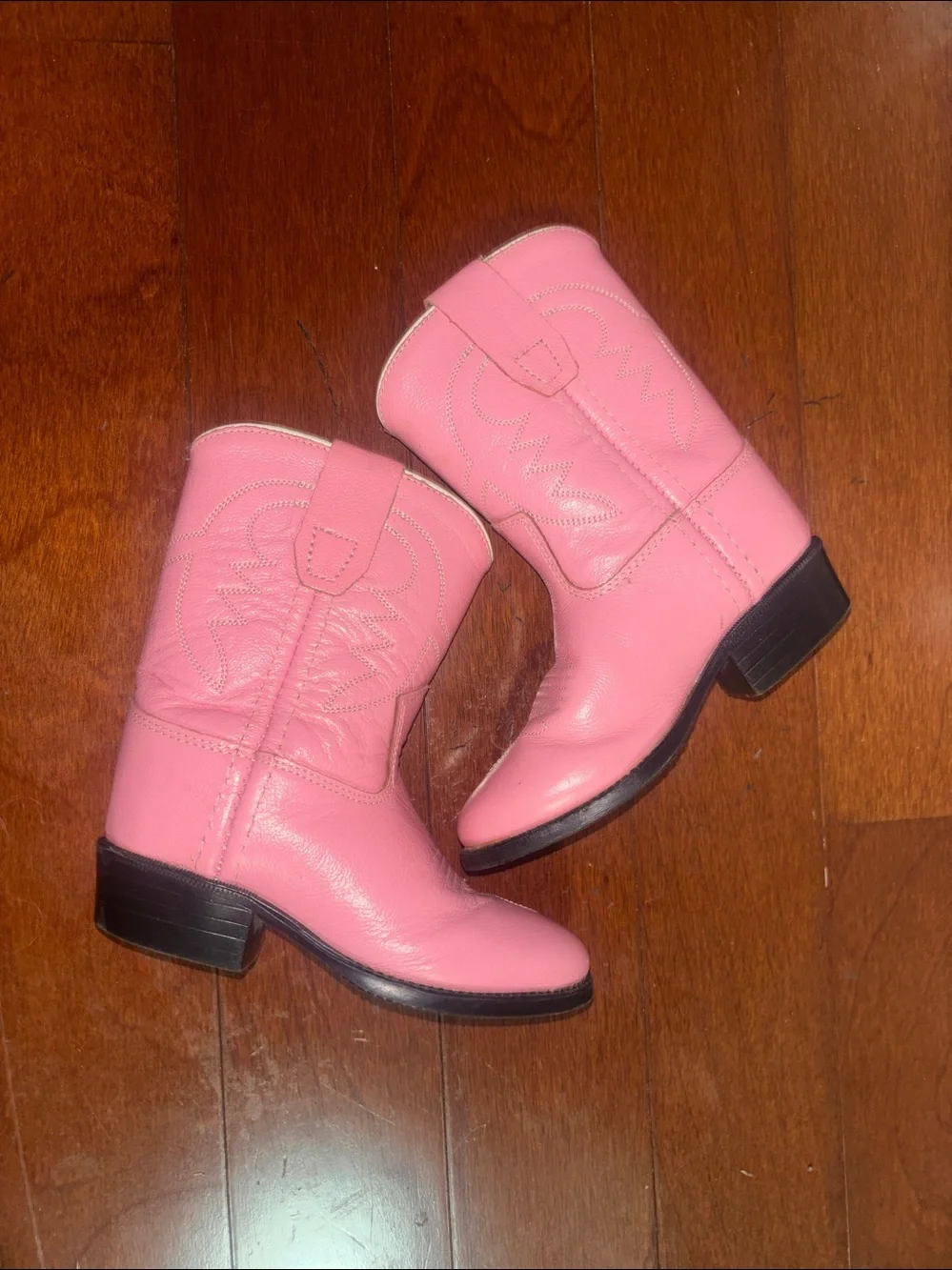 Kids Pink Western Cowboy Boots